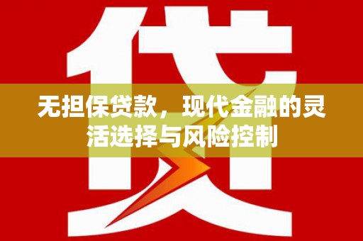 应城无担保贷款，现代金融的灵活选择与风险控制