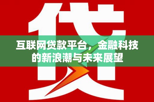 应城互联网贷款平台，金融科技的新浪潮与未来展望